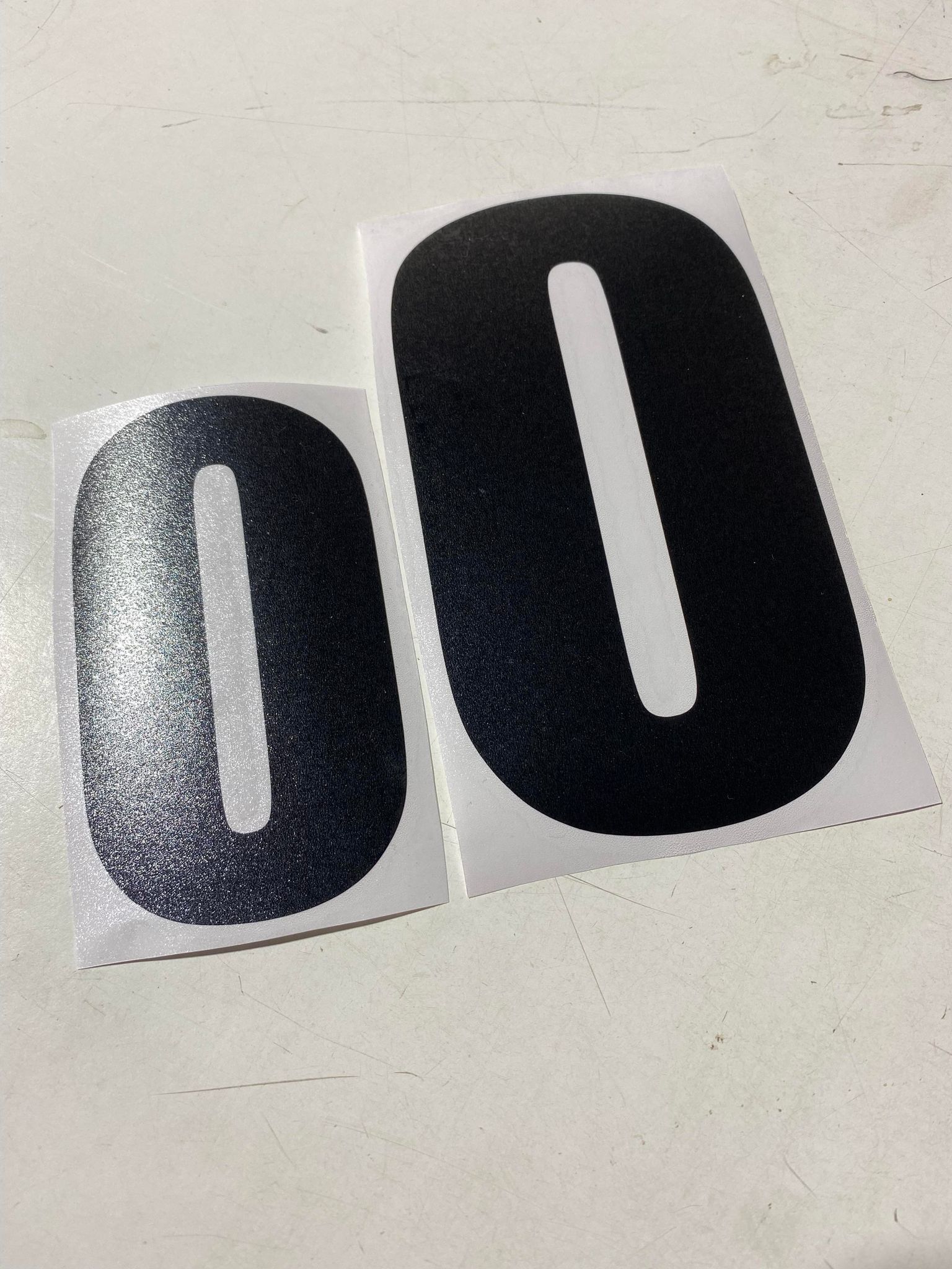 Black Numbers 0 9 Stickers Karting Spares WA